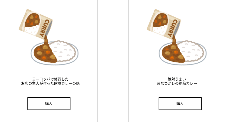 ABテストカレーバージョンA